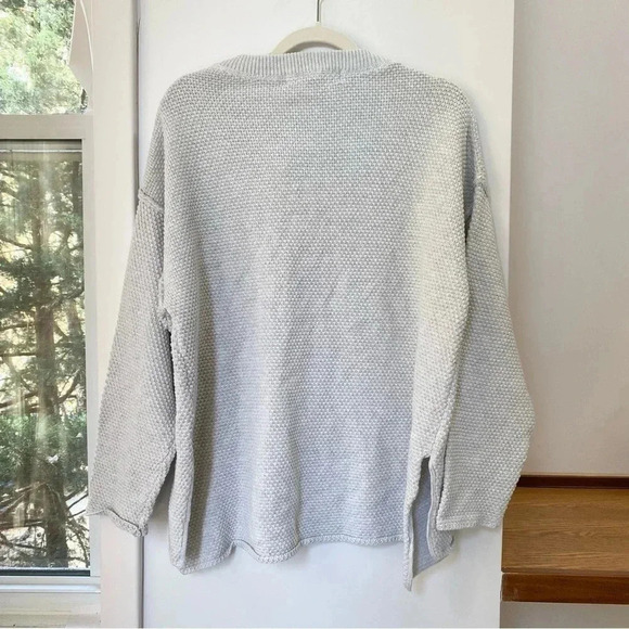 NWT Free People Hailee Sweater Set in Ivory Heather Light Gray - Picture 5 of 13